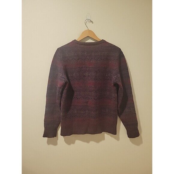 Vintage Ralph Lauren Chaps Men's M Sweater 100% Shetland Wool Grandpa Fisherman - Picture 4 of 6